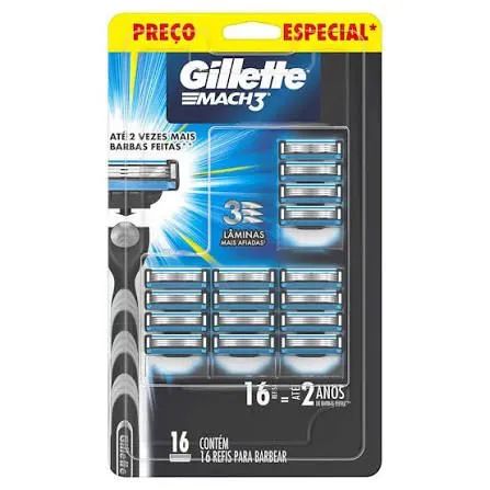 Carga Gillette Mach 3 com 16 unidades (entrega Leopoldina e região)