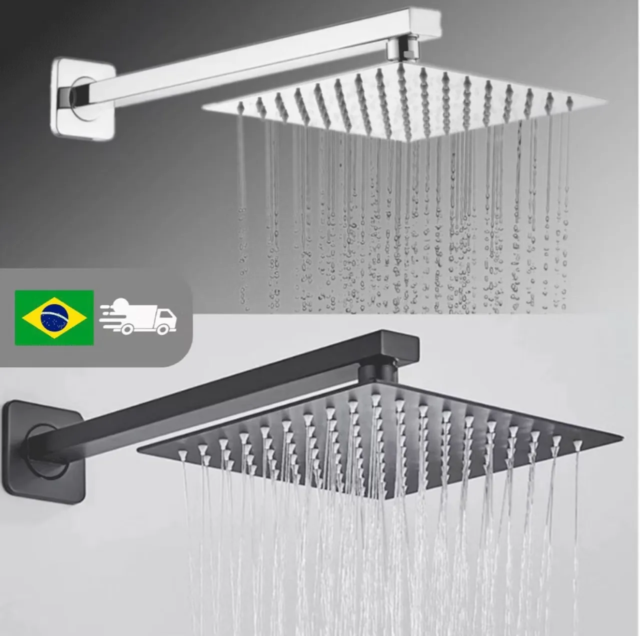 Ducha Quadrada de Luxo - Design Moderno e Conforto