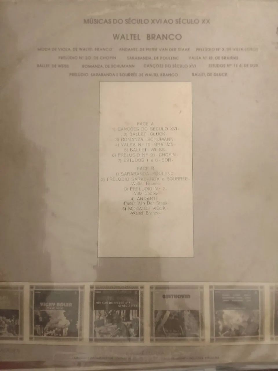 LP Waltel Branco músicas do século XVI ao século XX - Foto 2