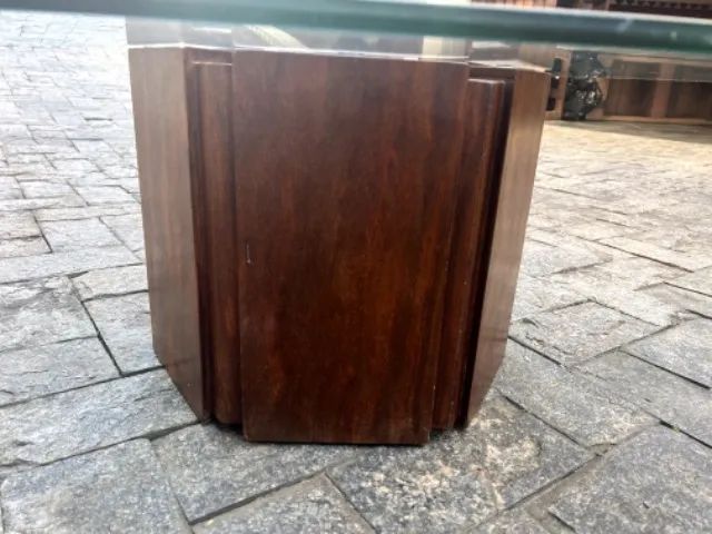 Mesa De Centro - Madeira Maciça Com Tampo De Vidro - Foto 3