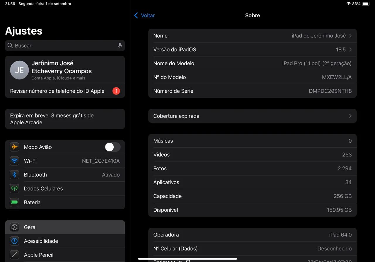 iPad 11pro 2da geração 256gb - Foto 3