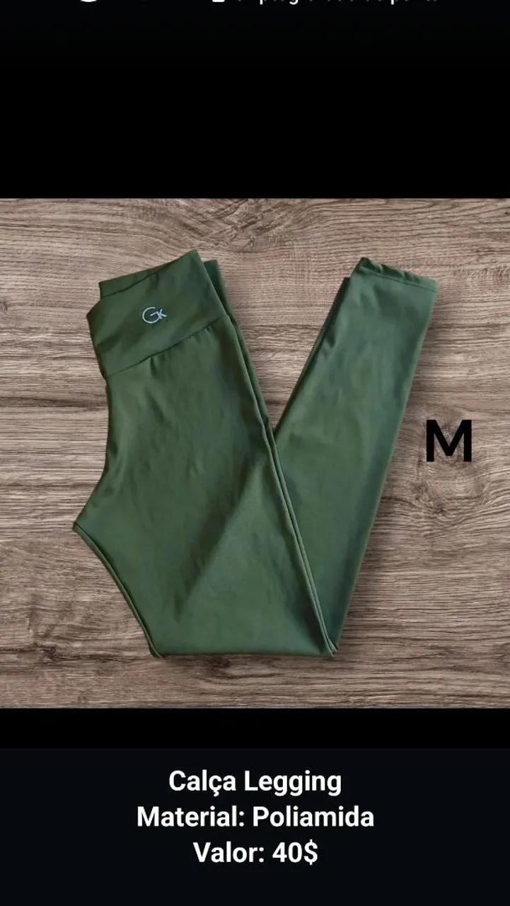 Calça Legging Verde - Tamanho M