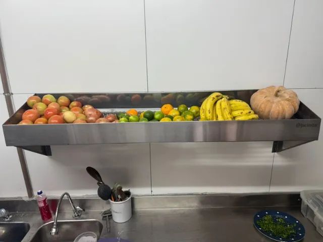 Fruteira em aço inox 1.50 metros_ Oferta JSC INOX