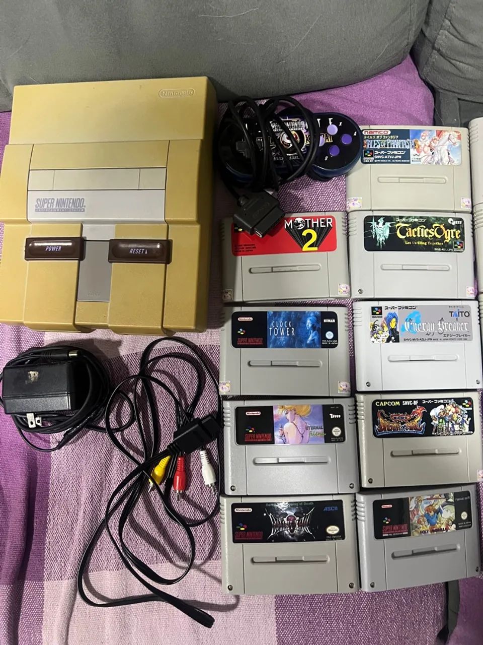 Coleção Super Nintendo rpgs 57 jogos + video game completo