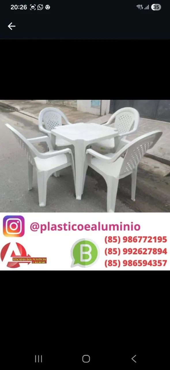 Conjunto de mesa de plástico 