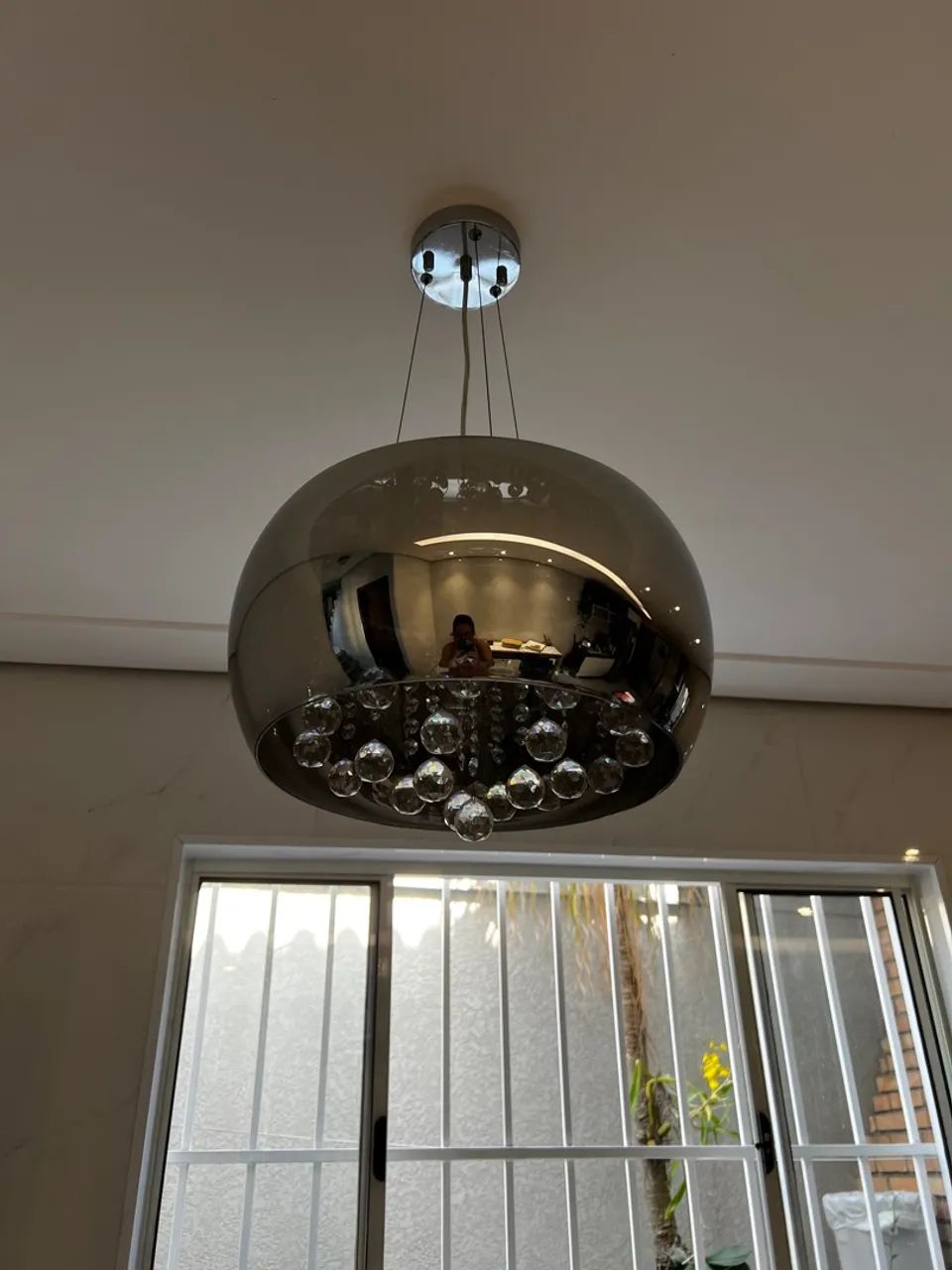 Pendente Vidro Metal Cristal - Foto 3