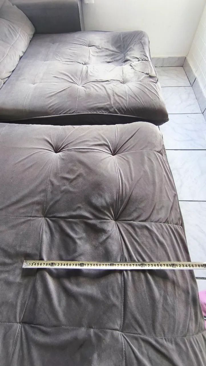 Sofá Retrátil Gigante 2,90m - Para Reformar - Retirada Rápida - Foto 4