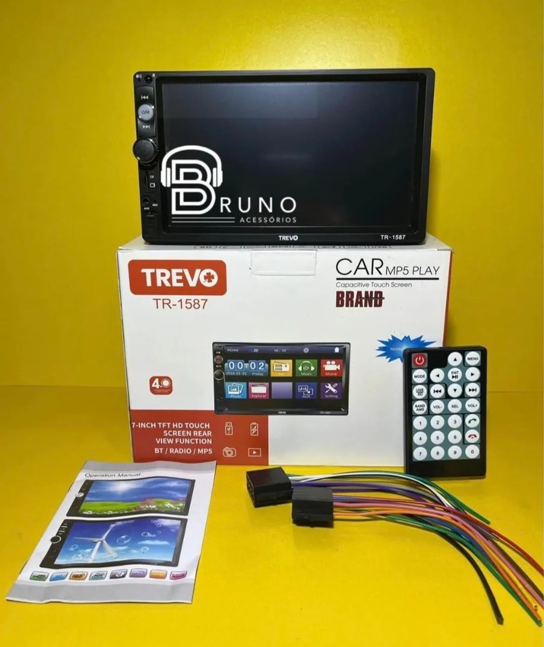 Central Multimídia mp5 Bluetooth 7 polegadas 