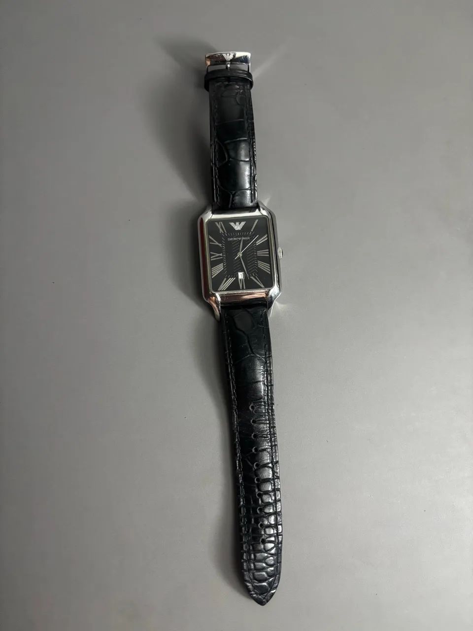 Relógio Masculino Emporio Armani AR-0425 Original - Modelo Retangular Clássico - Foto 2