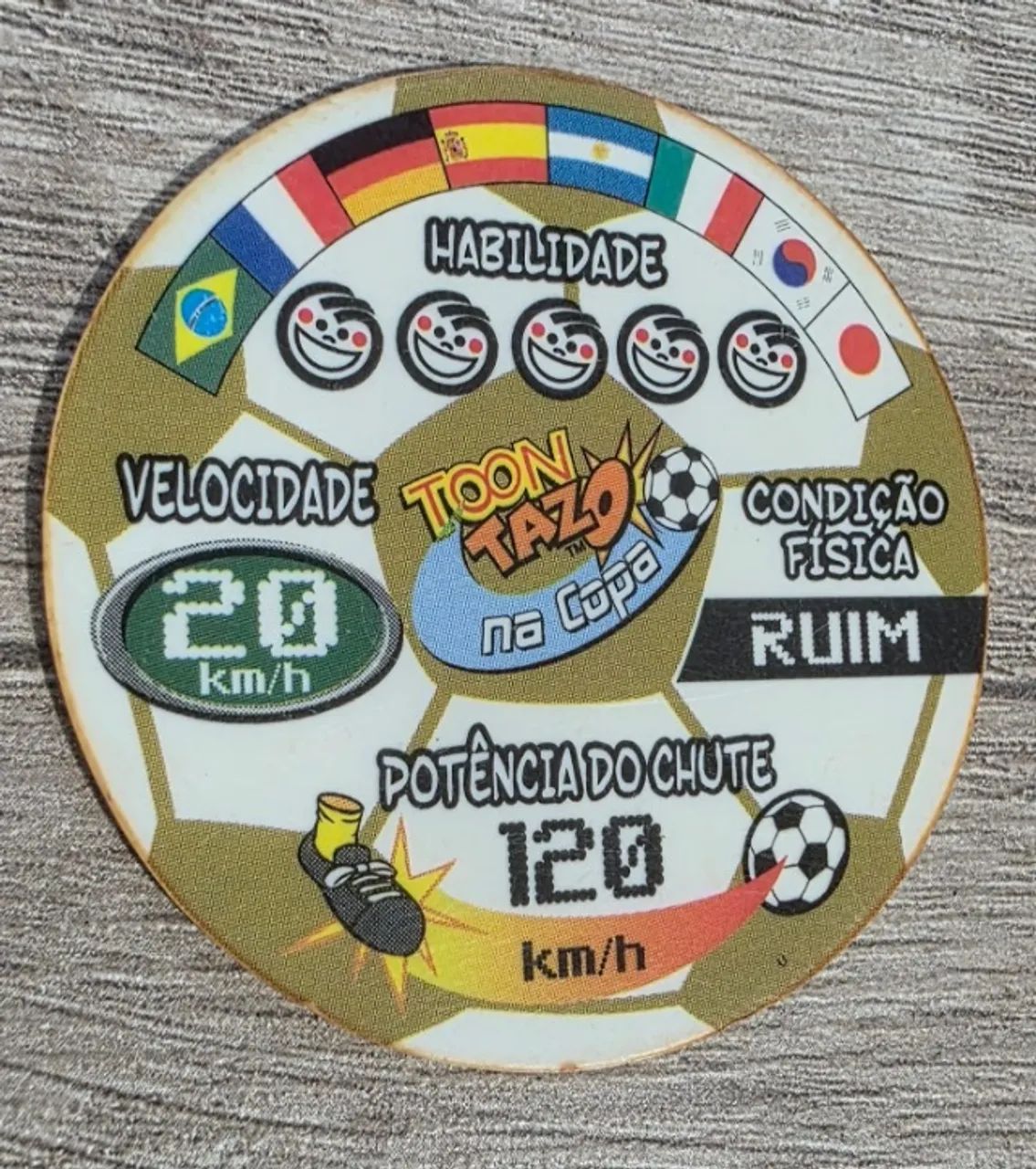 TAZO COPA TOON OURO Nº 3 - ELMA CHIPS - Foto 5