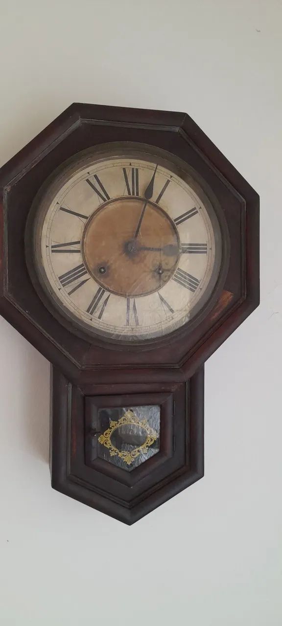 Relogio de parede Ansonia antigo  - Foto 4