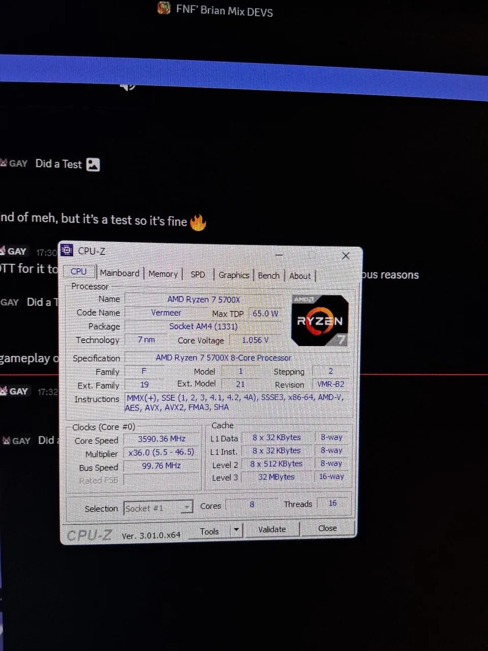 Ryzen 7 5700X (Sem caixa)