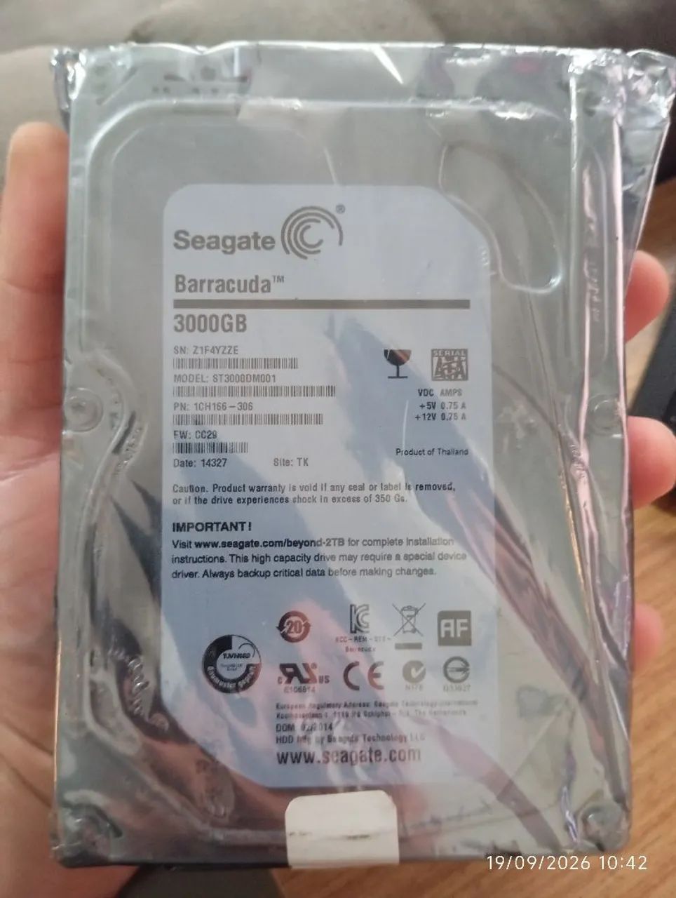 HD Seagate 3 terás novo 