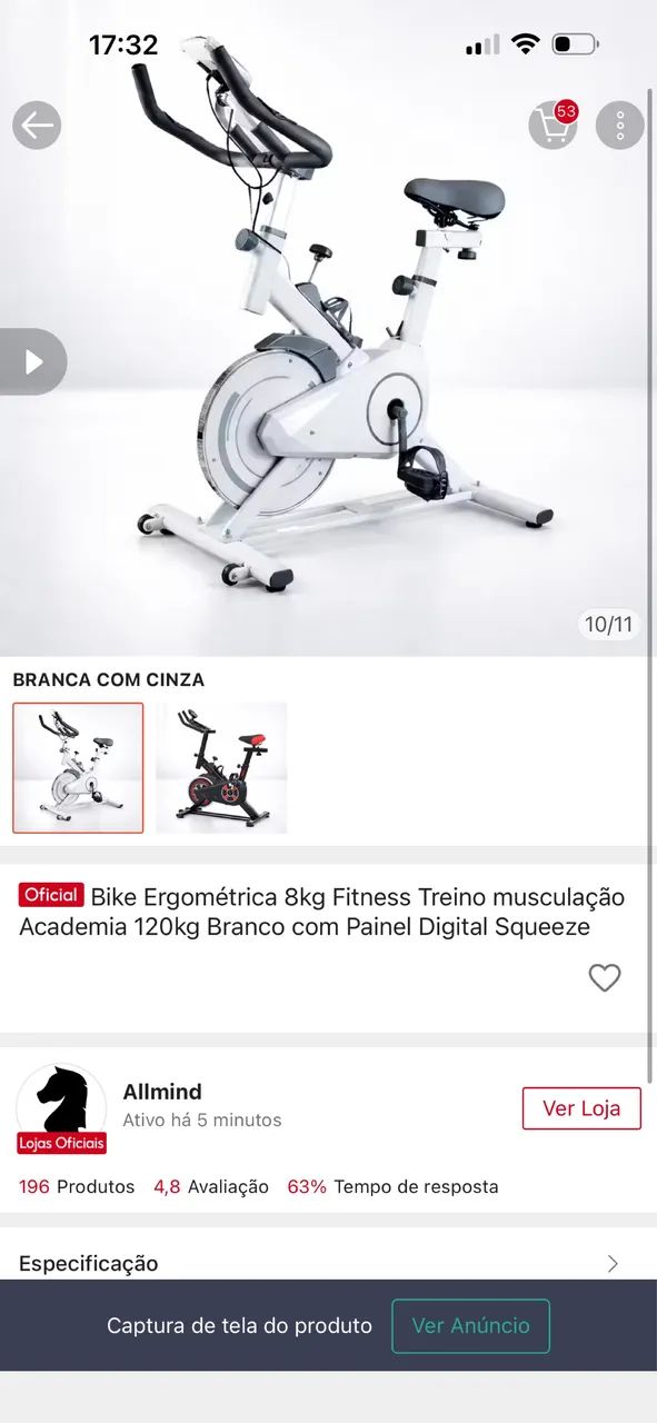 Bike ergométrica 