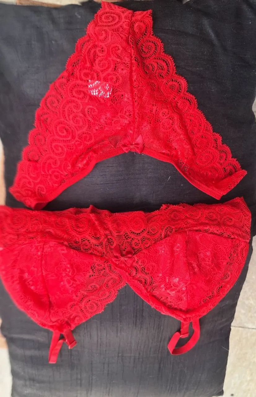 Conjunto lingerie renda P, M, G - Foto 2