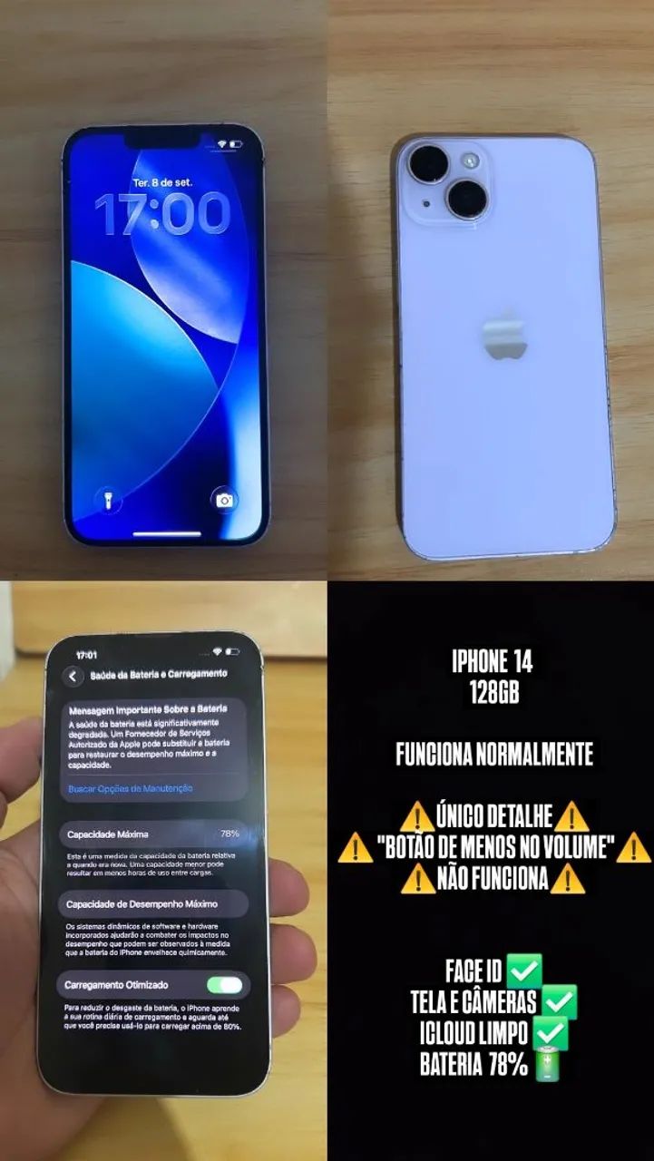 IPHONE 14 - 128GB (USADO)