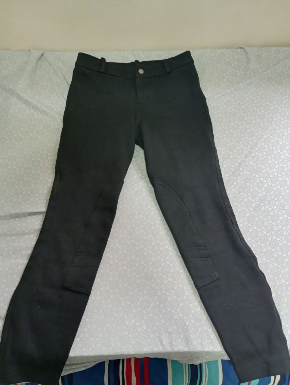 Culote de equitação masculino preto 