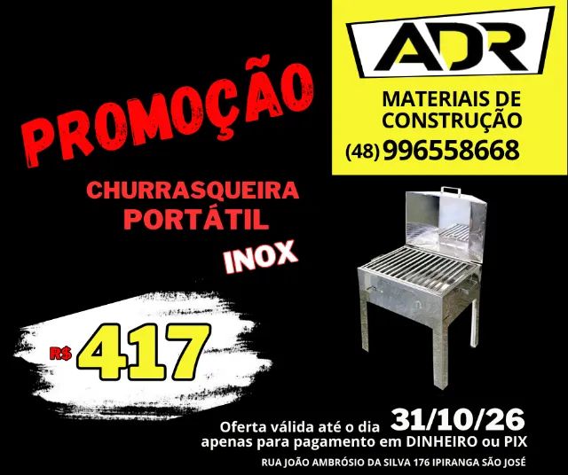 Churrasqueira Inox C/Tampa 