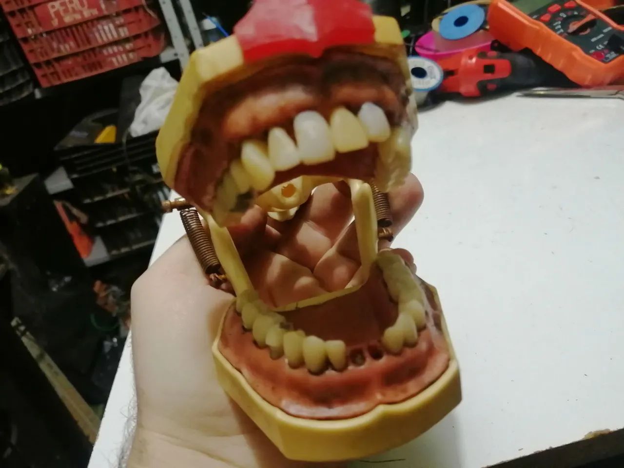 Prótese dentária antiga de estudo!