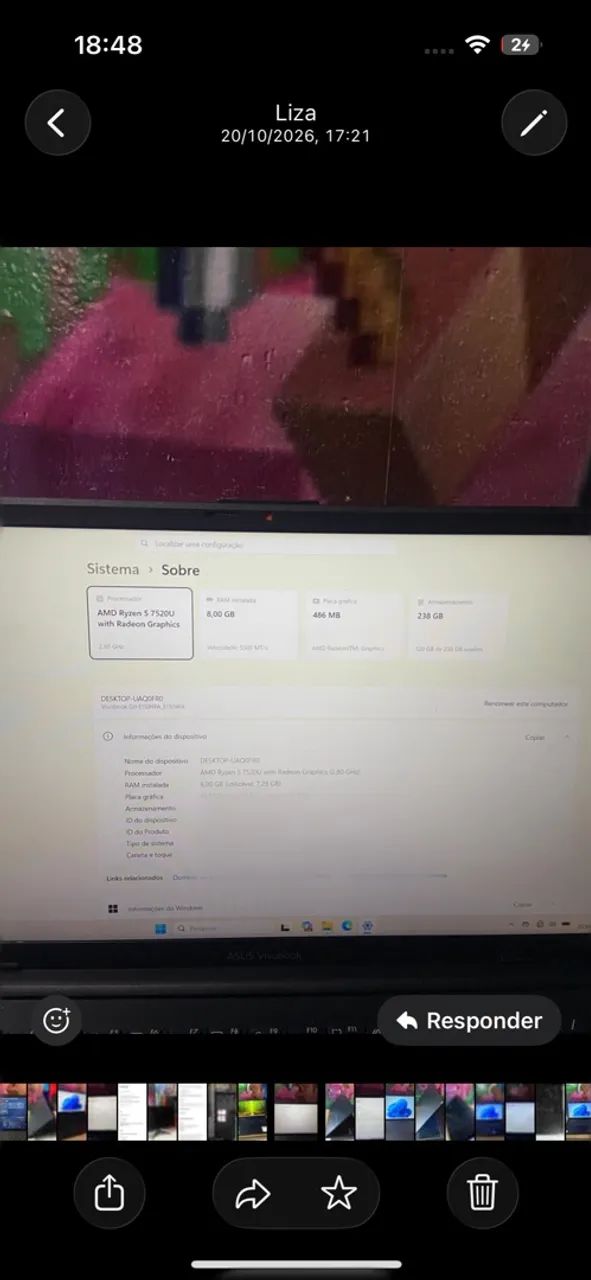 Notebook Asus  Ryzen 5  - Foto 2