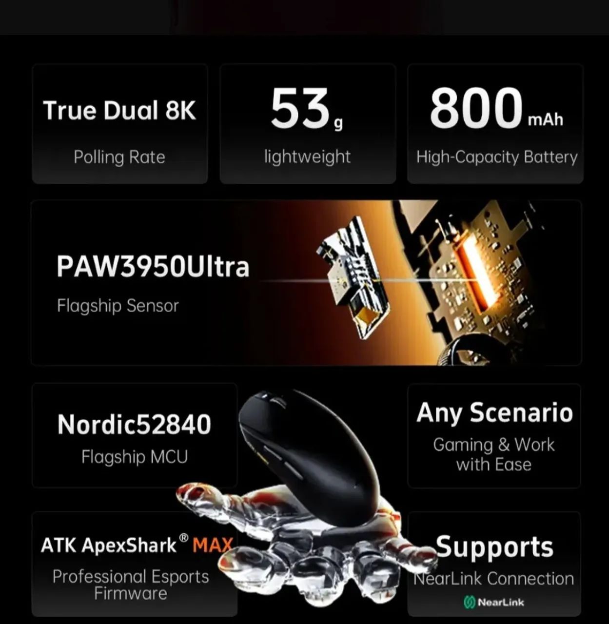 Mouse ATK A9 PLUS - LACRADO - Foto 5