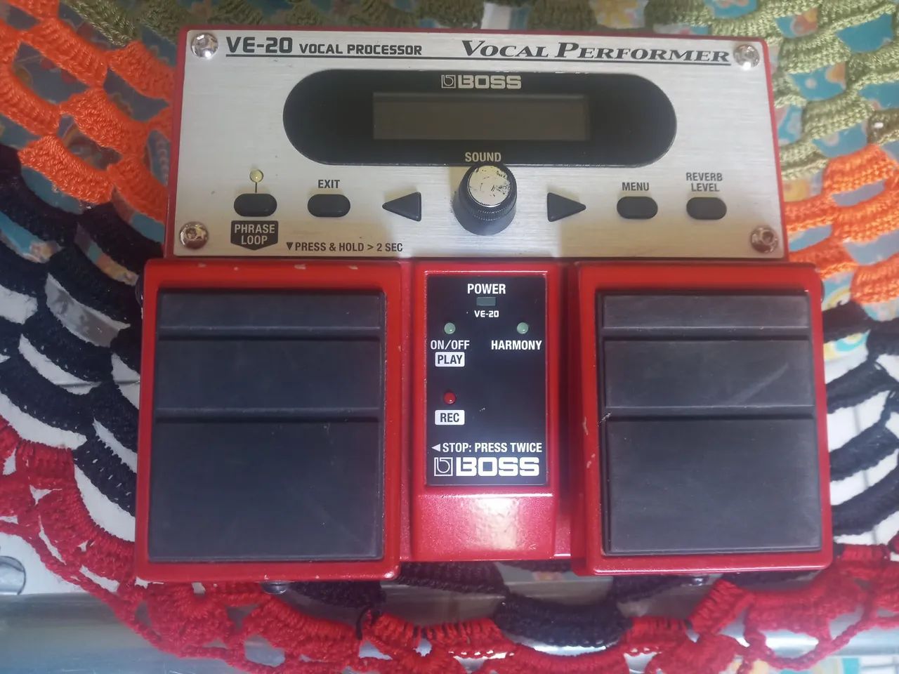 Pedal Boss Ve-20 Vocal Performer Vermelho Digital - Instrumentos