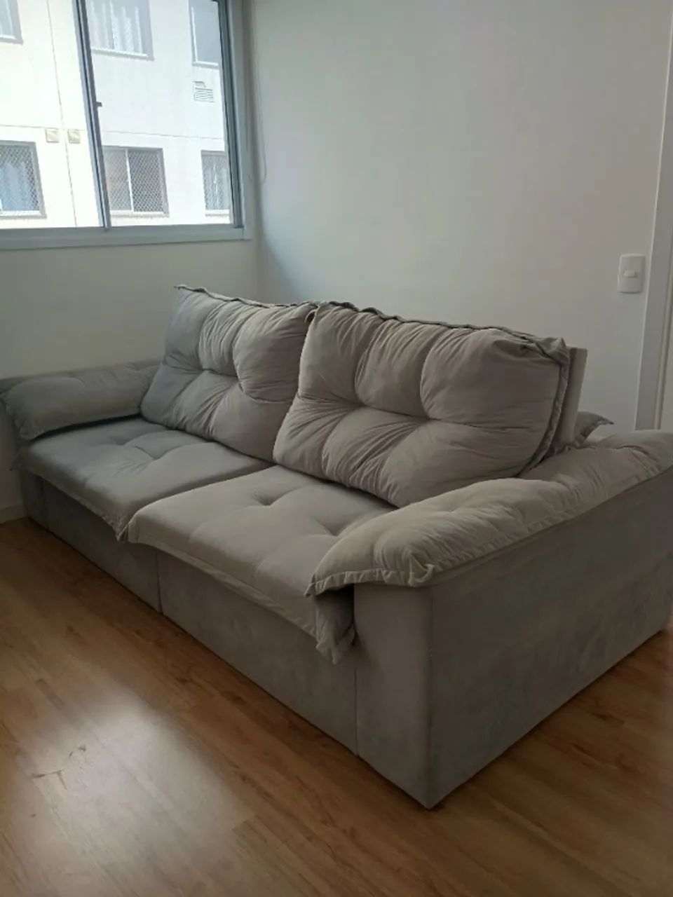 Sofá Retrátil e Reclinável ? Modelo Atenas ? Cinza Claro - Foto 3