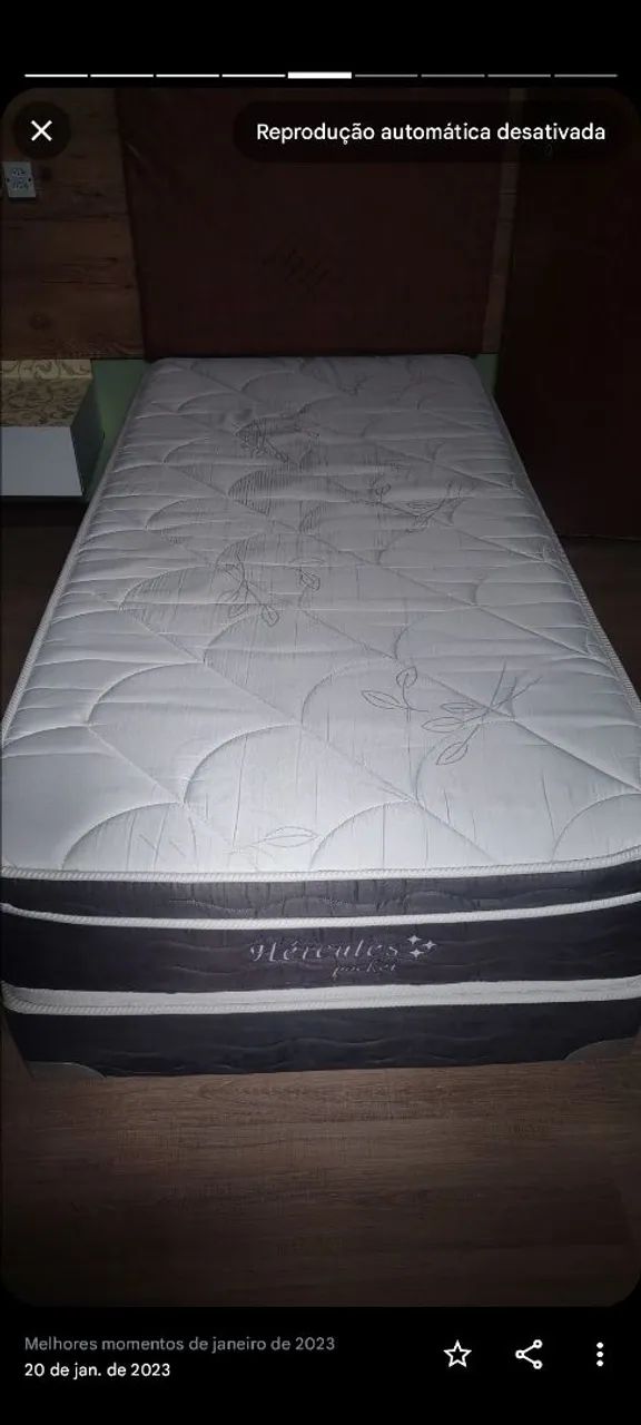 Cama box e colchão de solteiro  - Foto 3