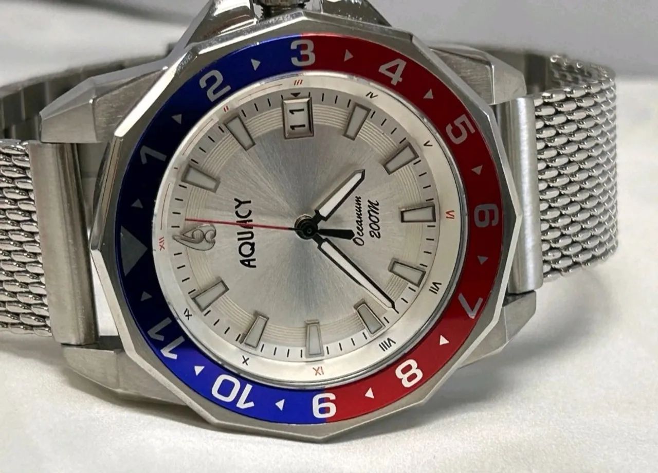 Relógio Aquacy Automático Oceanum-200m-Caixa 41mm<br>Modelo: ON.SL.BL.RD.MH - Foto 5