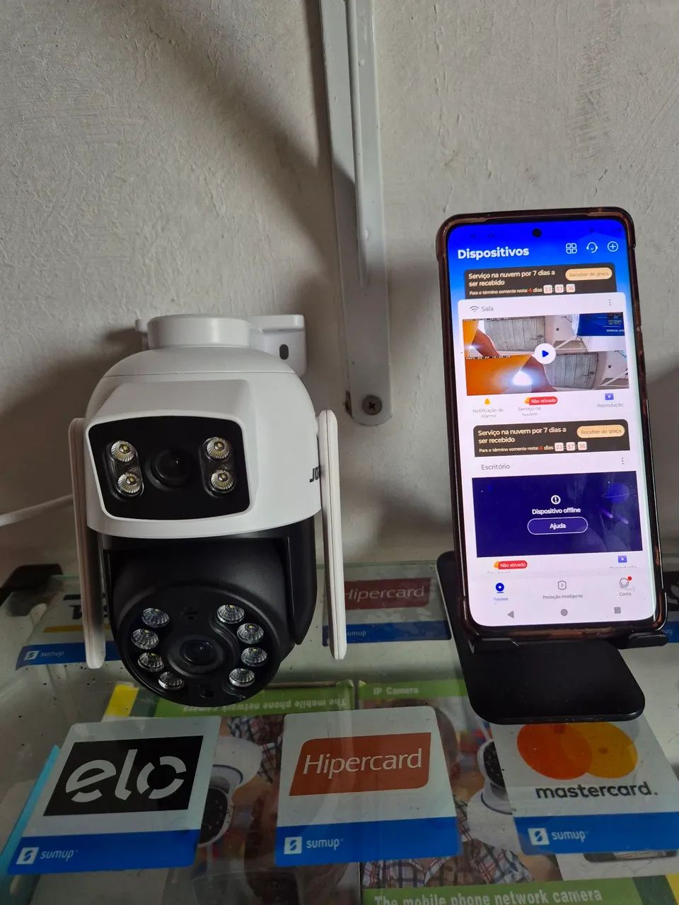 Câmera de Segurânça Wi-fi 2 Lentes 360° Acesso Remoto Via Celular - Foto 5