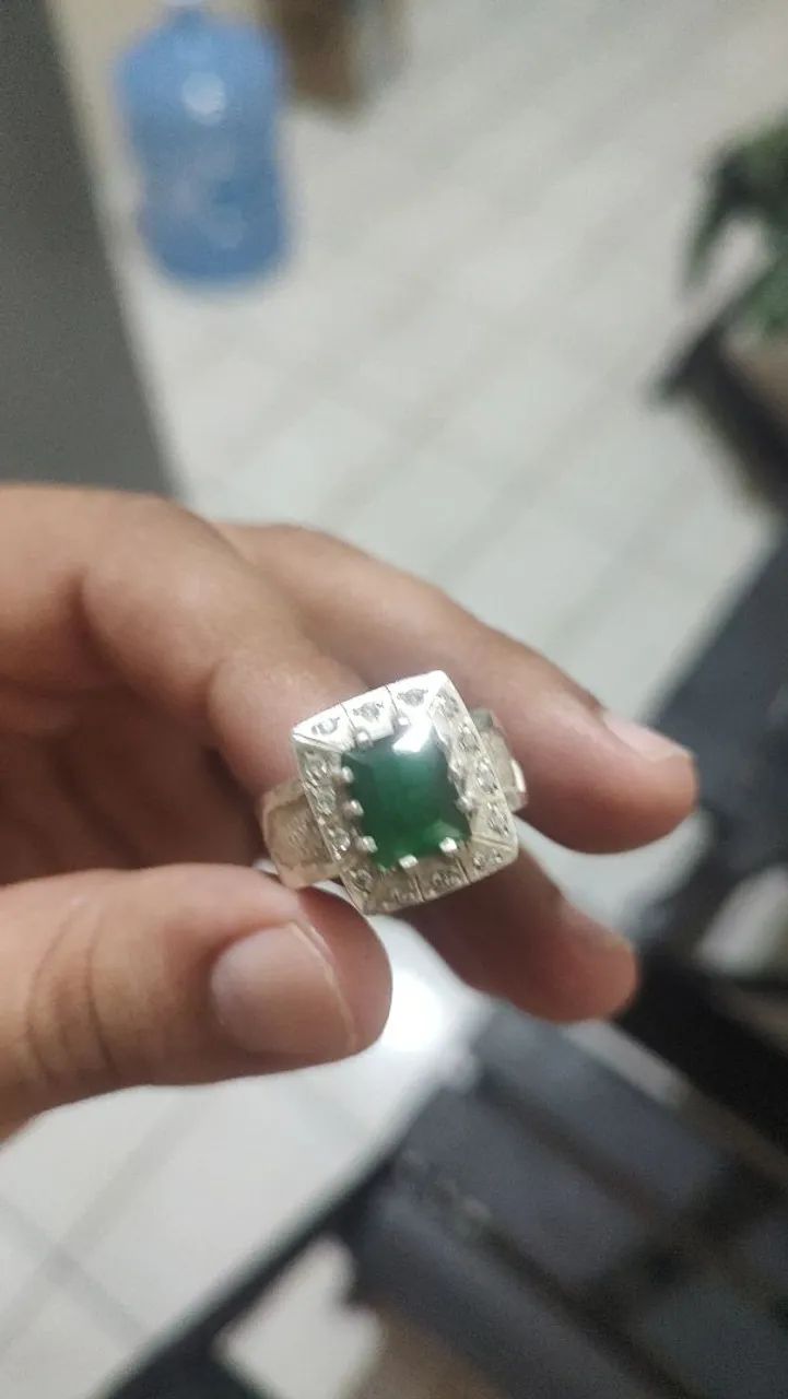 Anel de prata legítima grande