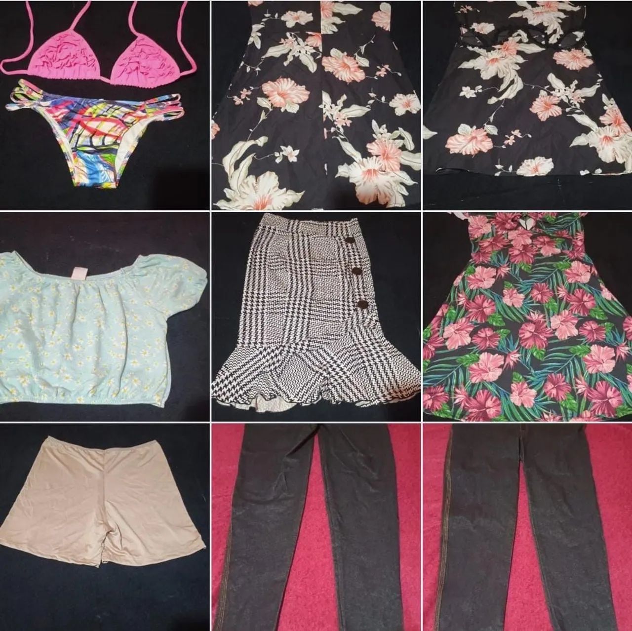 Lote de roupas femininas semi-novas e usadas