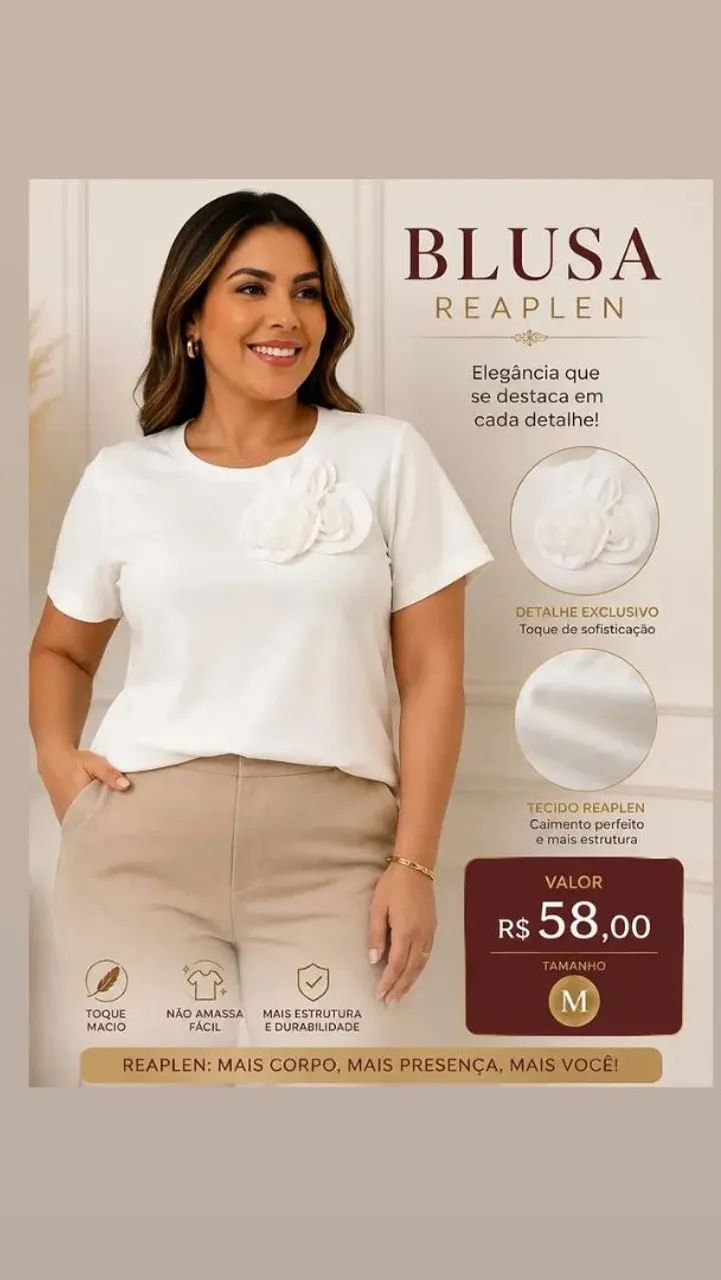 Blusa feminina linha premium  - Foto 3