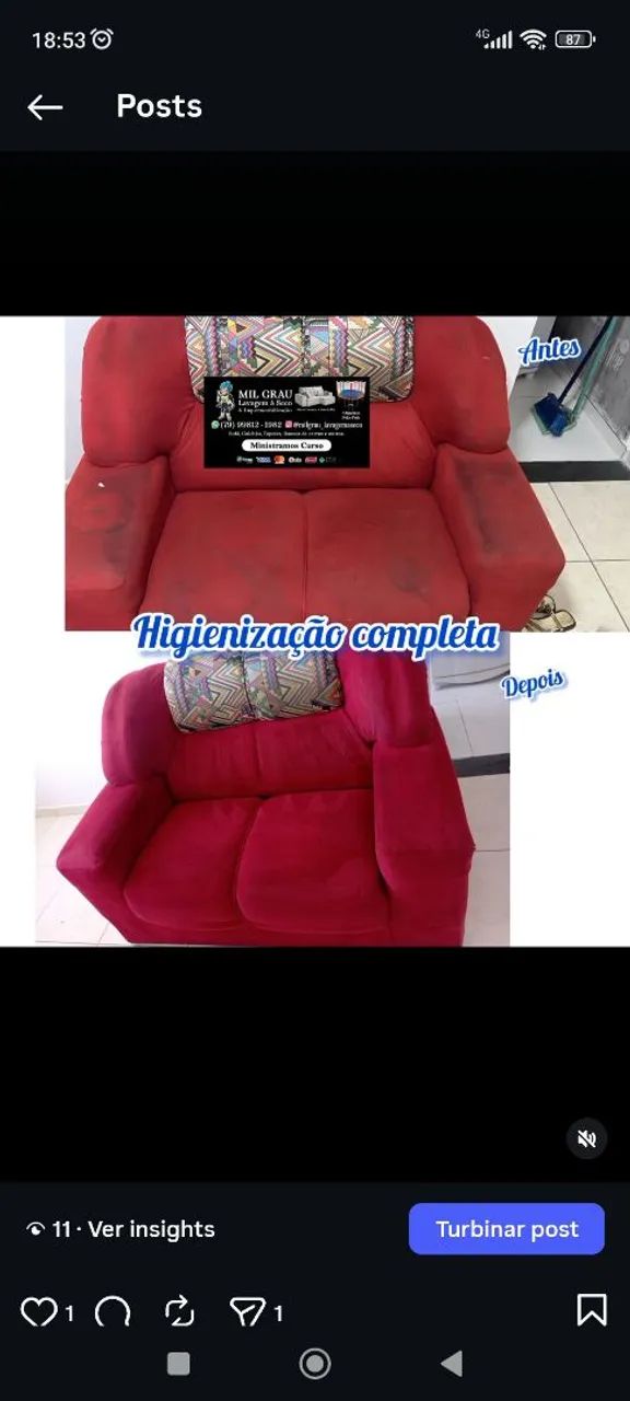 Lava-se sofá e poltronas  - Foto 4