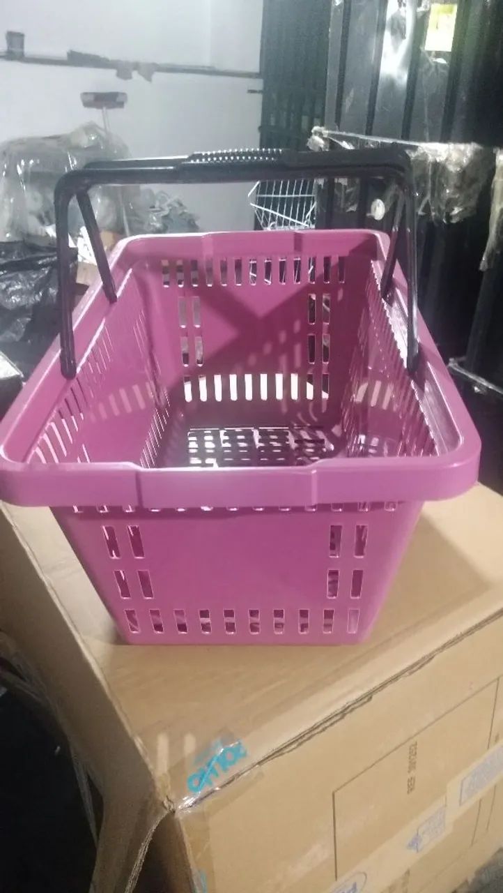 Cesto de Compras Pink - 0,45(C) x 0,28(L) x 0,20(A)