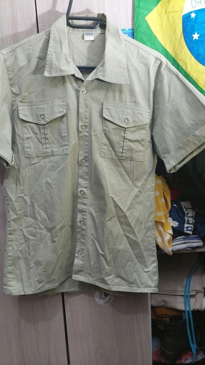 Camisa workshirt bege - Foto 3
