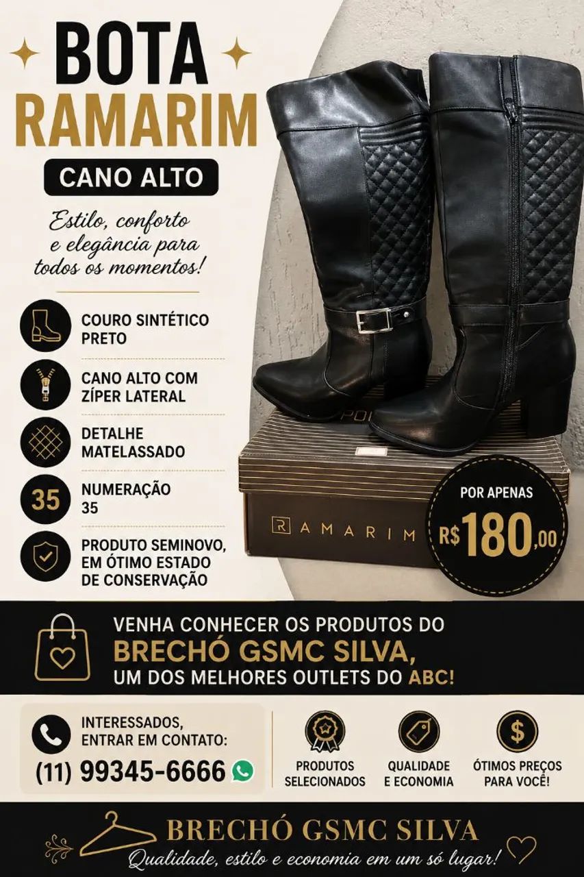 Bota cano alto Ramarim