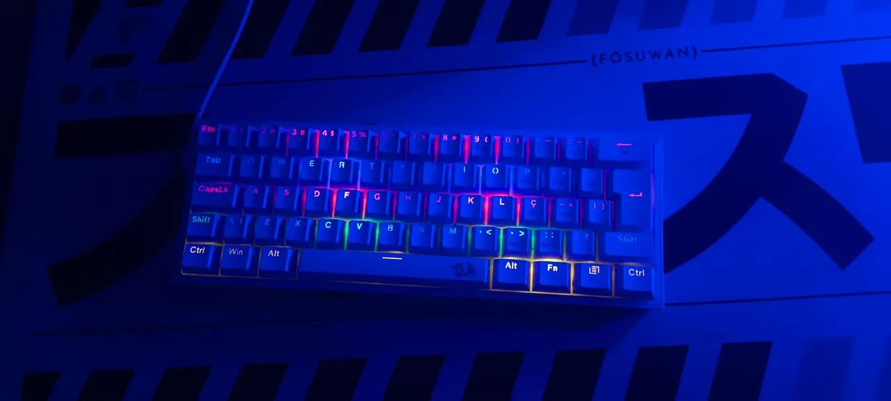 Teclado mecânico Red Dragon Fizz 60% switch blue - Foto 2