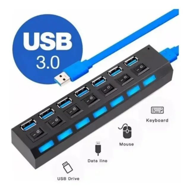 Hub Usb 7 Portas Usb, Pronta Entrega! - Foto 2