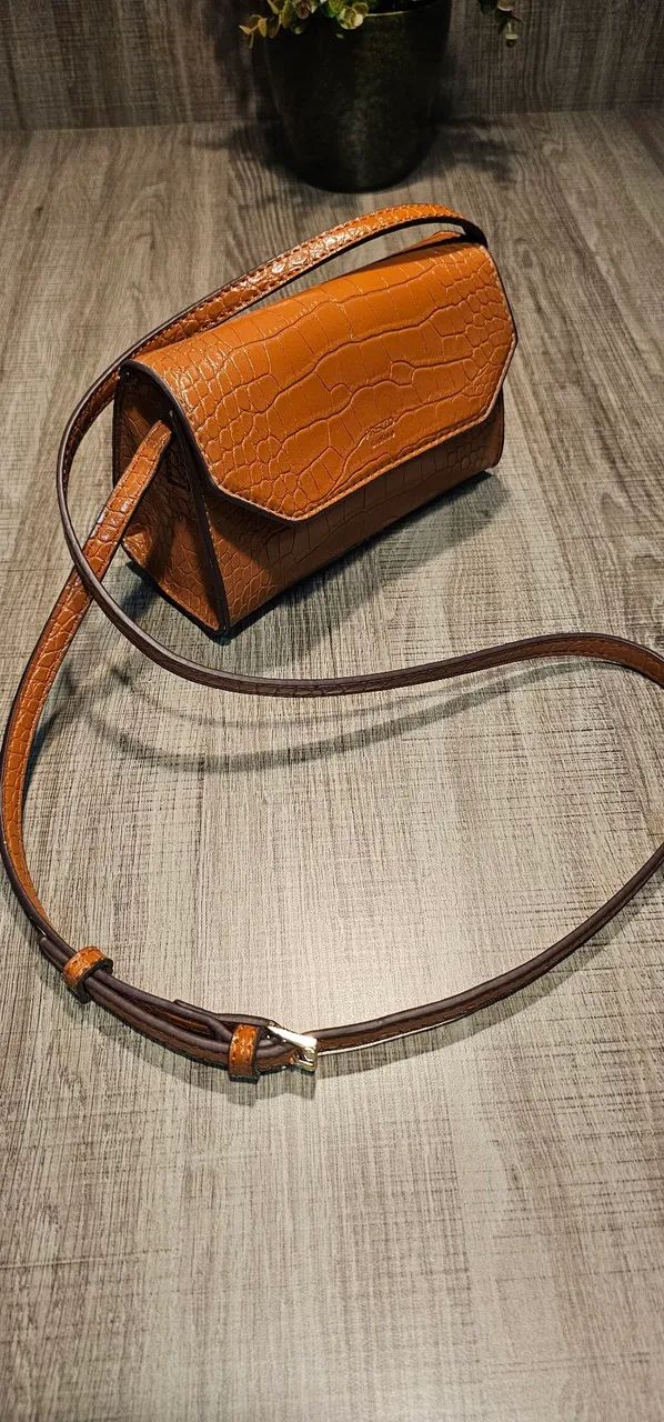 BOLSA AREZZO CROCO MARROM ( ORIGINAL ) - Foto 3