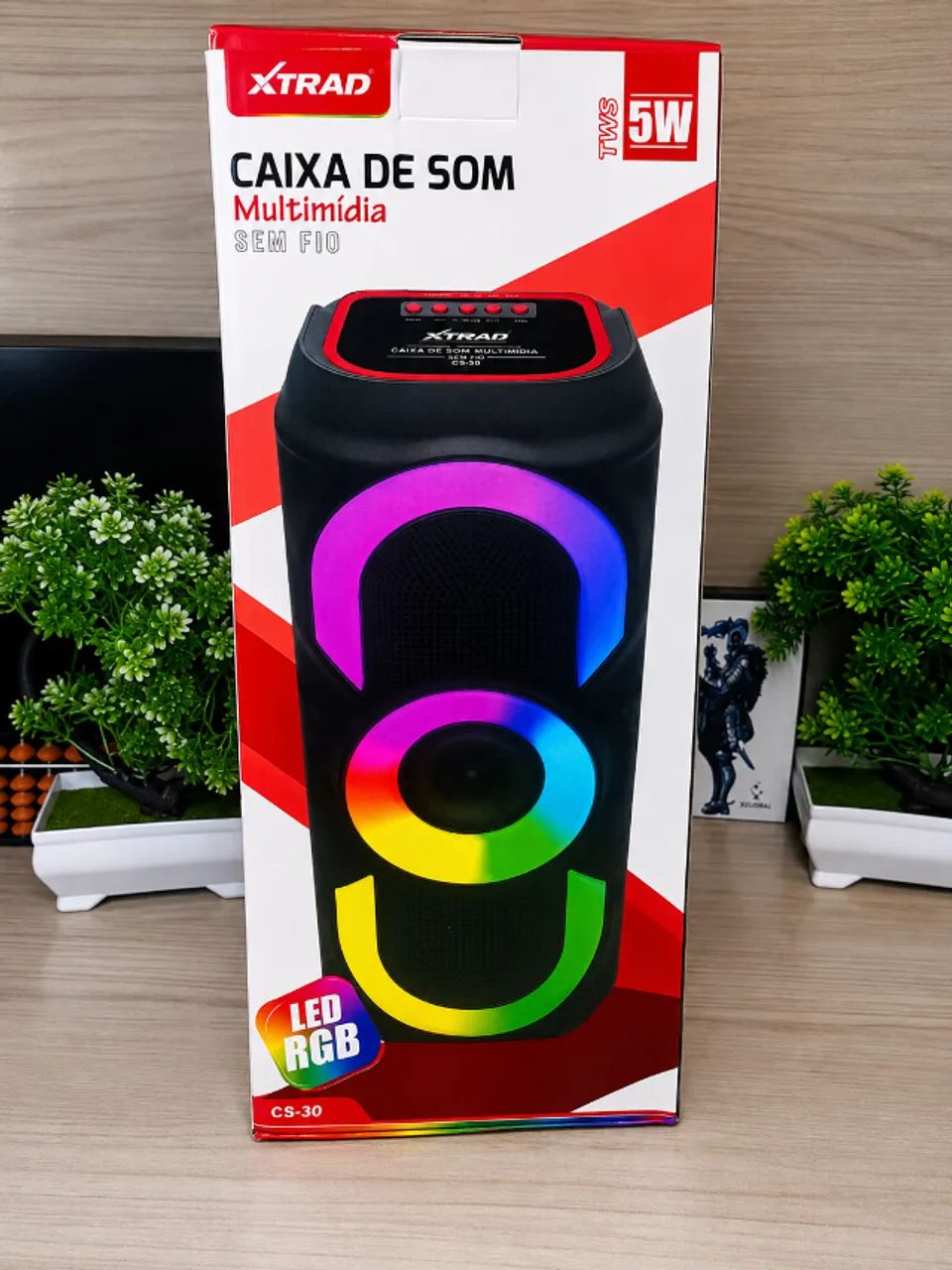 Caixa de Som  Bluetooth Xtred 50W - LED RGB - Foto 4