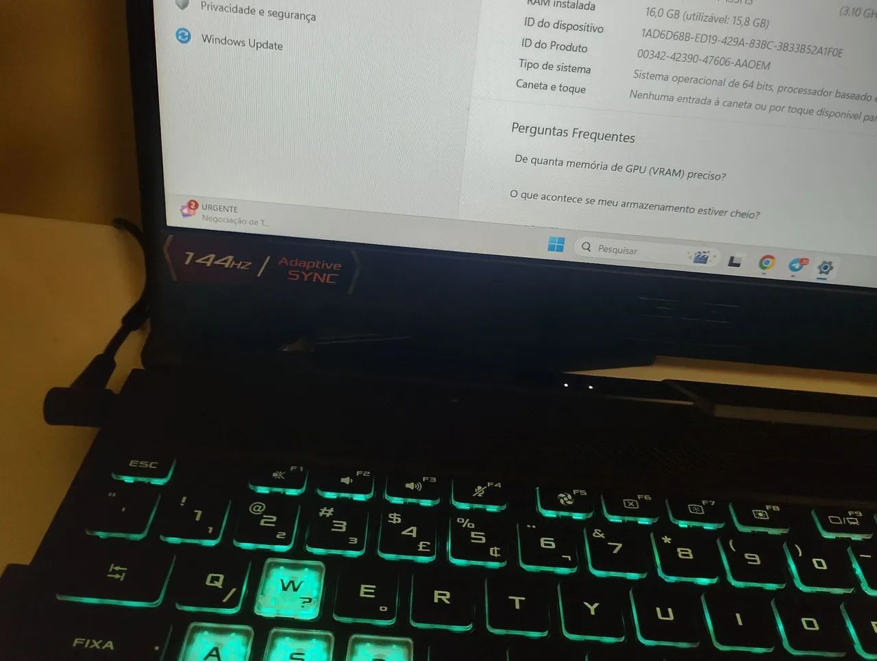 Notebook gamer Asus tuf - Foto 4