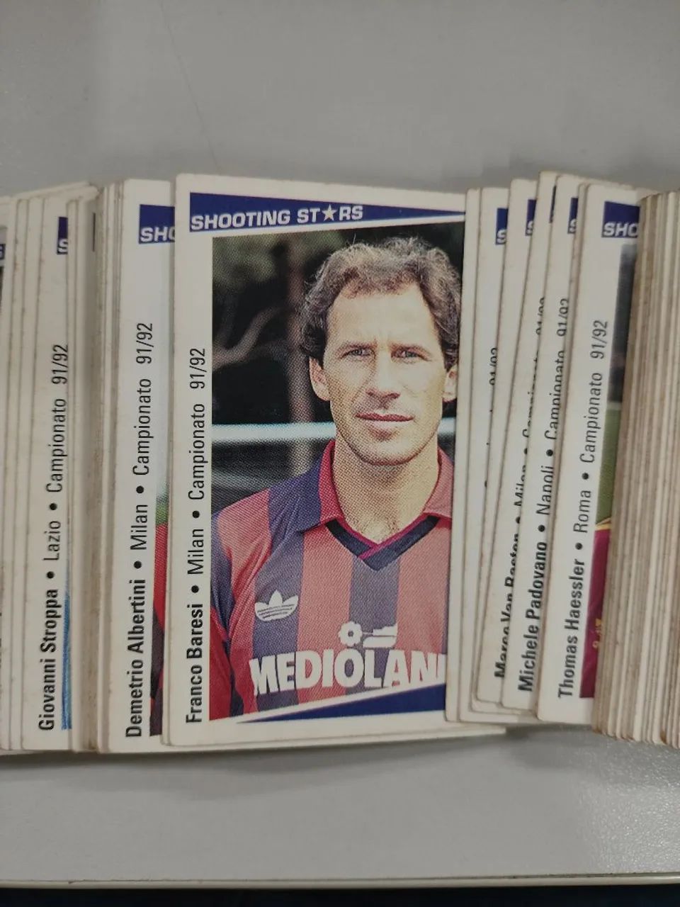 Pack de cards do campeonato italiano de 91 e 92