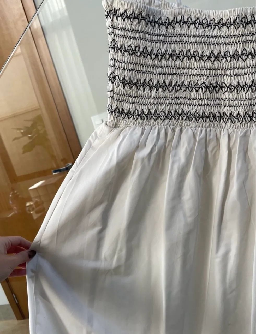 Vestido Longo Branco e Azul - Zara - Foto 4