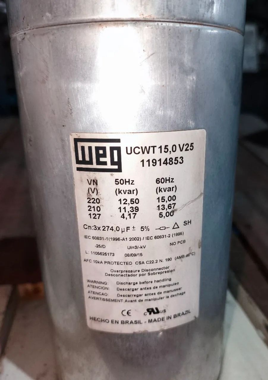 Banco de Capacitores Automático WEG 220V - Armário Duplo - Foto 5