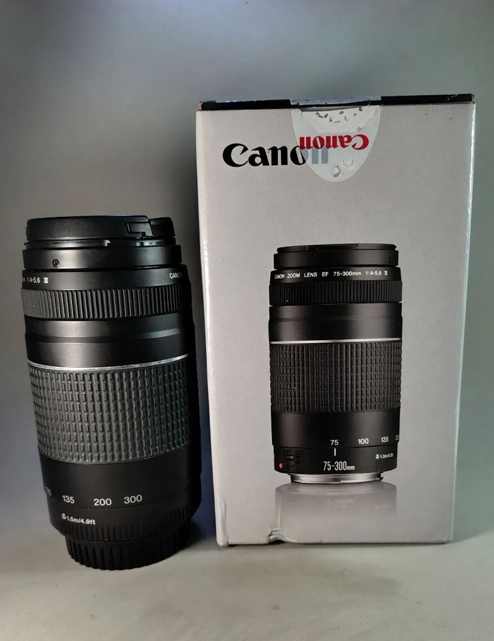 Canon EF 75-300 III + filtro UV +PARASOL 