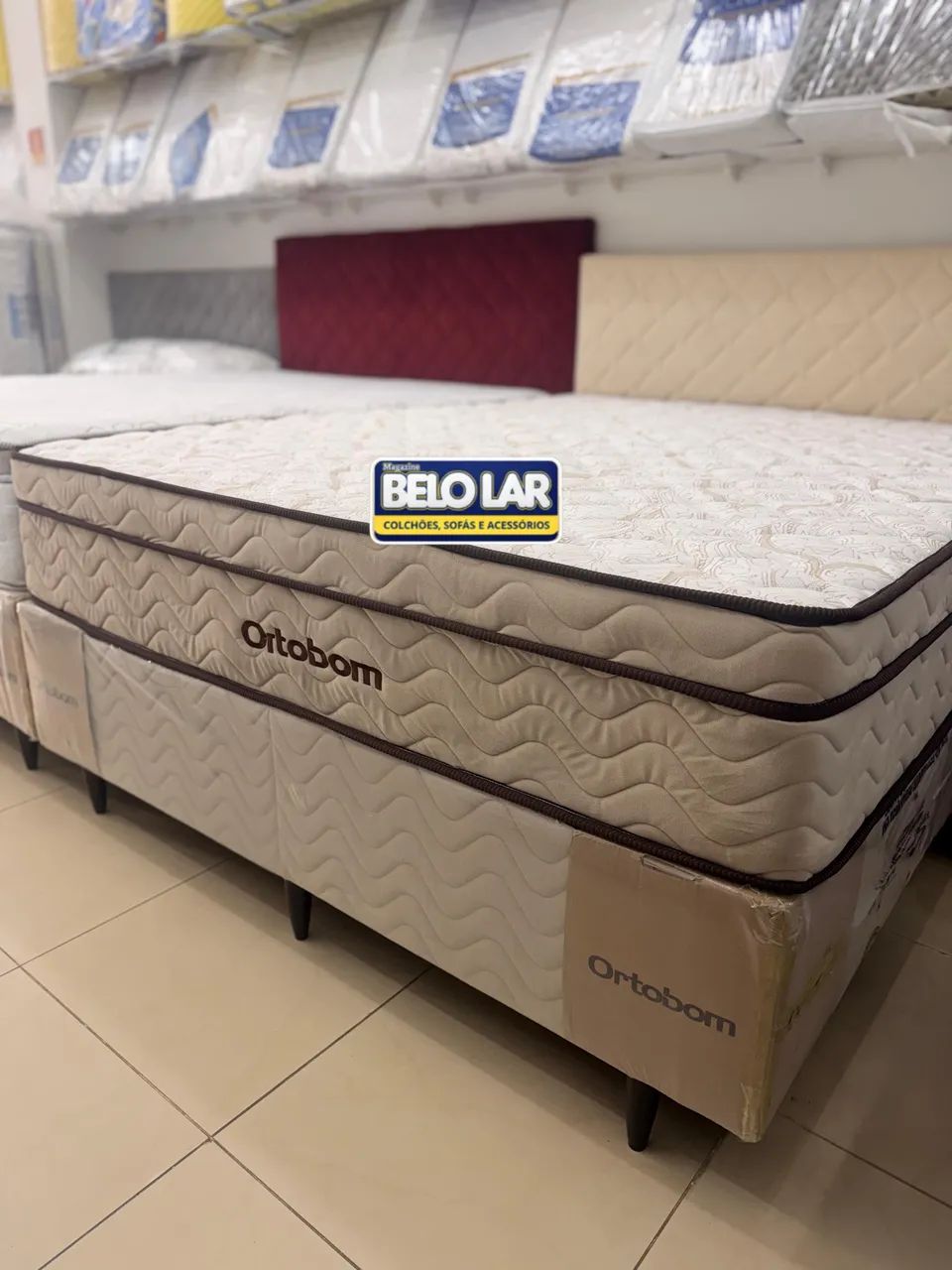 Colchão +Box Ortobom linha Pro Vida Queen 