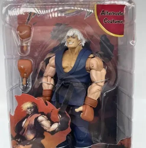 Street Fighter Capcom - Boneco Ken Roupa Aletrnativa - Neca 18cm - Foto 4