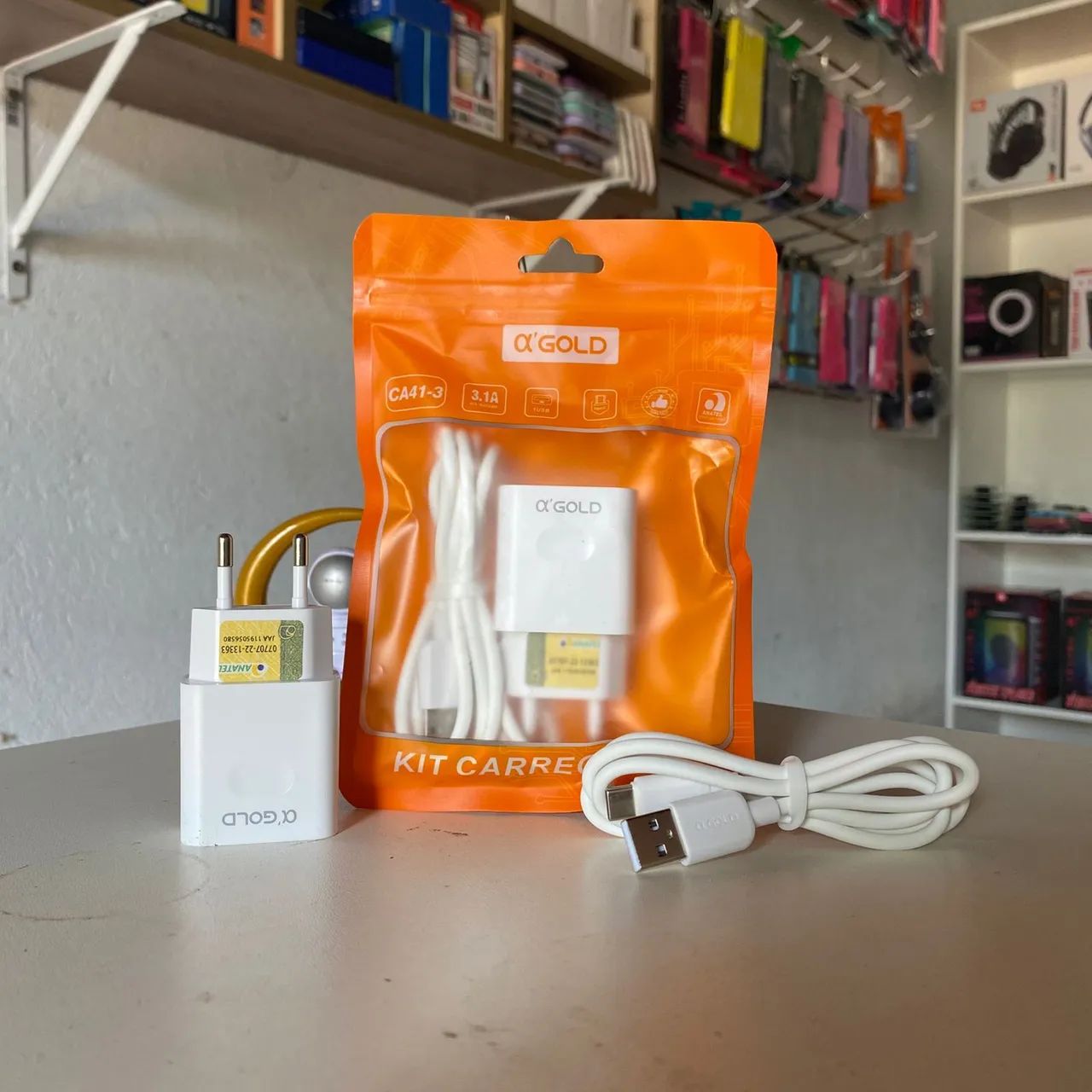 CARREGADOR USB TIPO C aGOLD