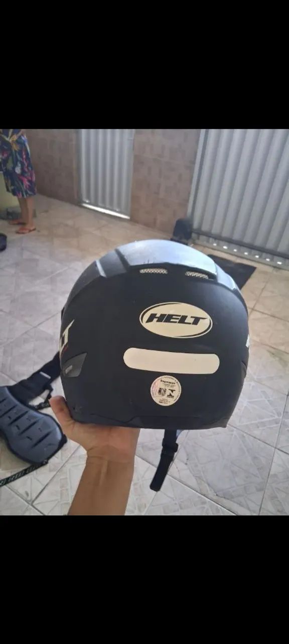 Capacete Helt Cross Vision Preto 60 - Foto 3